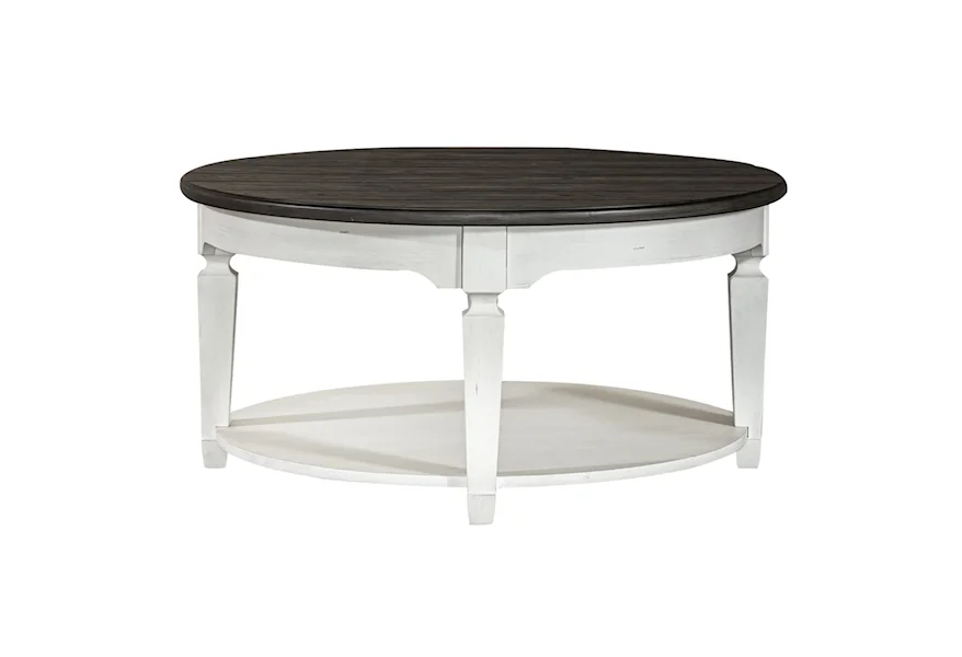 Allyson Park Round Cocktail Table by Liberty Furniture at Coconis Furniture & Mattress 1st