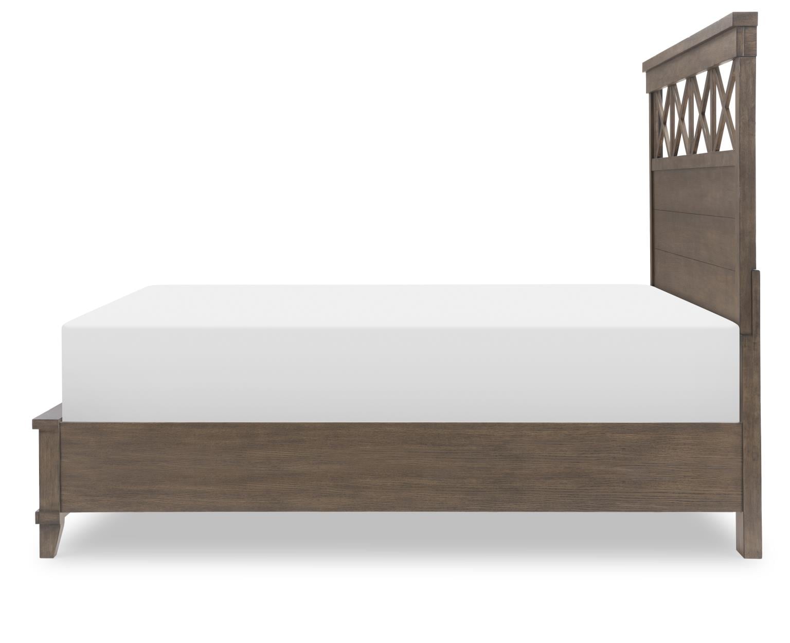Queen Panel Bed with Storage Footboard