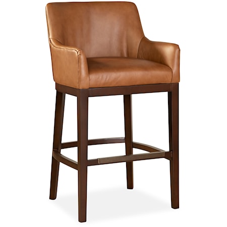 Bar Stool with Rounded Track Arms