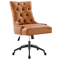 Tufted Vegan Leather Office Chair