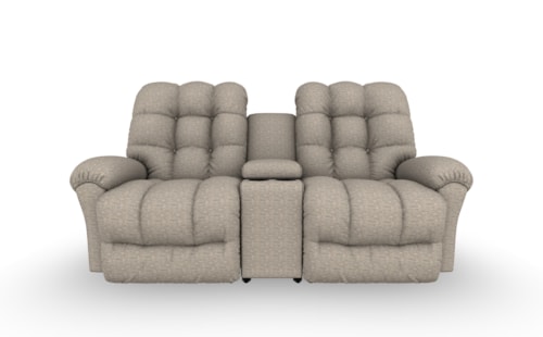 Customizable Power Tilt Headrest Space Saver Console Loveseat with USB Charger