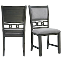 Transitional Set of 2 Standard Height Side Chairs