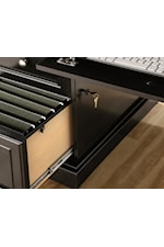 Sauder Palladia Traditional Executive Computer Desk with Drop-Front Keyboard/Mousepad