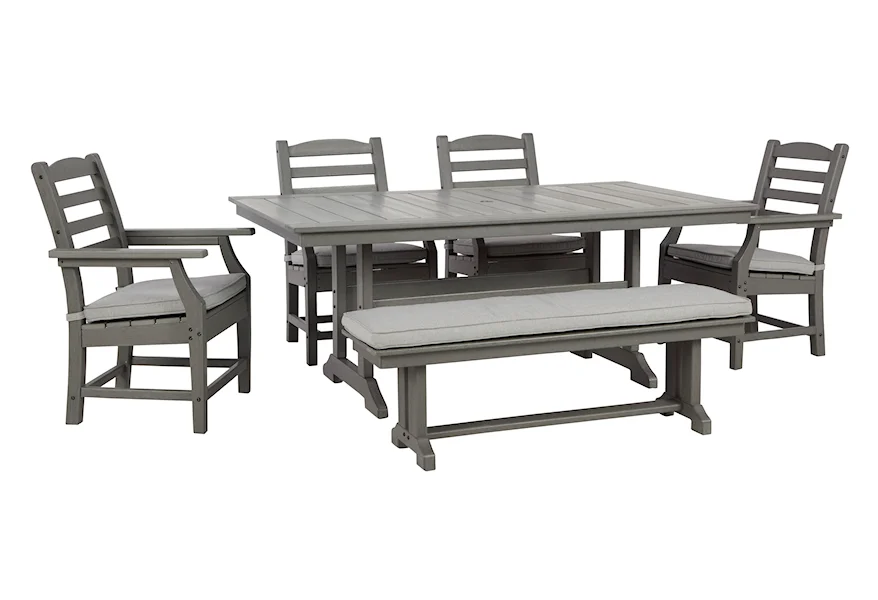 Visola Dining Set w/ 4 Chairs & Bench by Signature Design by Ashley at Esprit Decor Home Furnishings