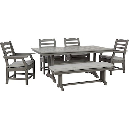 Dining Set w/ 4 Chairs &amp; Bench