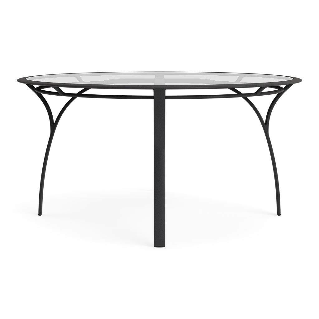 54" Rd. Glass-Top Dining Table