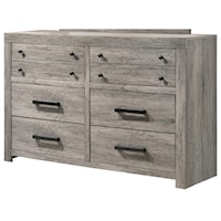 Relaxed Vintage Dresser with Six Drawers