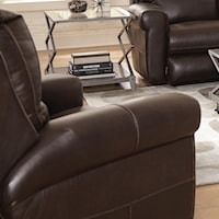 Leather Match Power Lay Flat Recliner