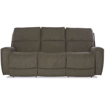 Contemporary Power Reclining Sofa w/ Headrest