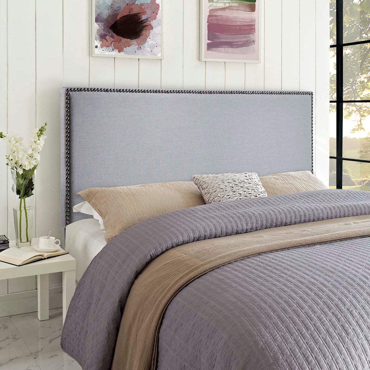 Modway Region Queen Nailhead Upholstered Headboard