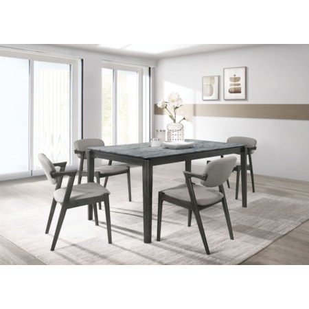 Stevie 5-piece Dining Table Set and