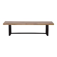 Rustic Solid Mango Wood Dining Bench