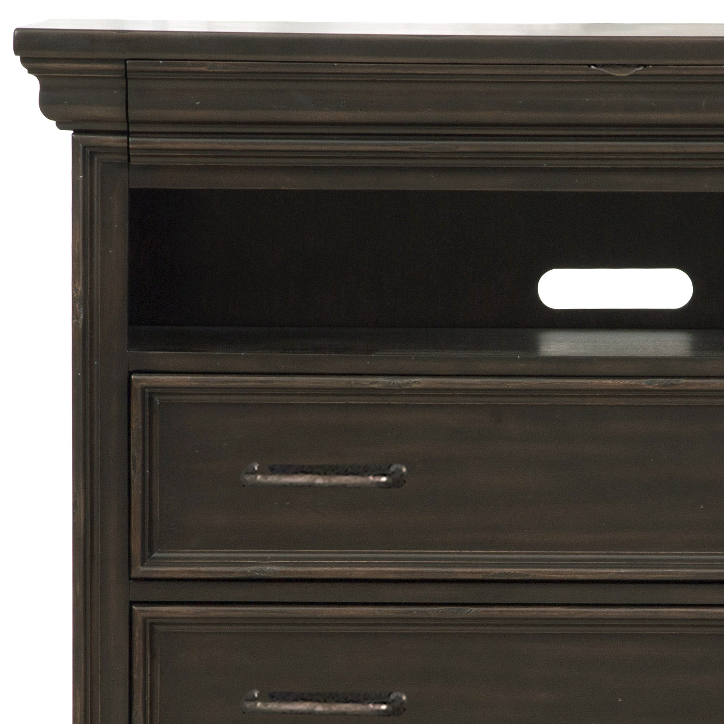 Pulaski Furniture Caldwell P012145 Traditional Media Chest with Wire Opening Esprit Decor Home