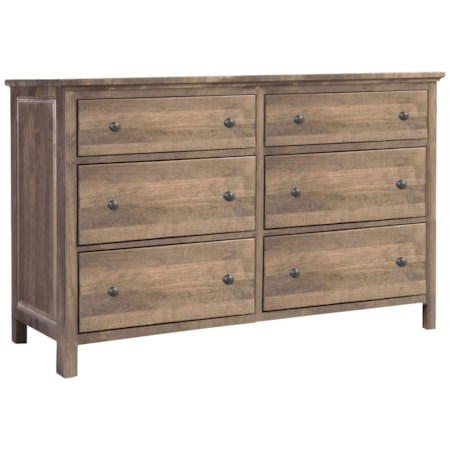 6 Drawer Double Dresser