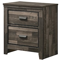 Contemporary 2-Drawer Nightstand