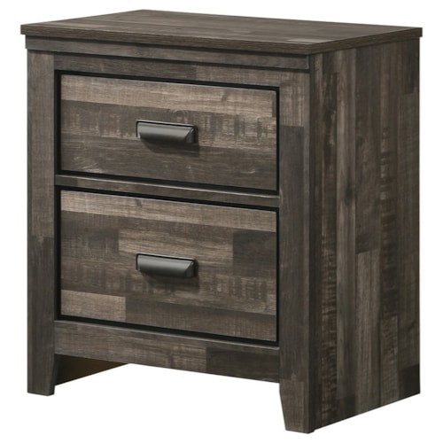 Contemporary 2-Drawer Nightstand