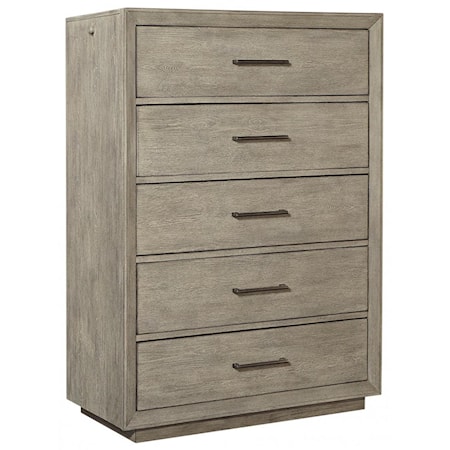 Contemporary Chest of Drawers with Removable Jewelry Tray