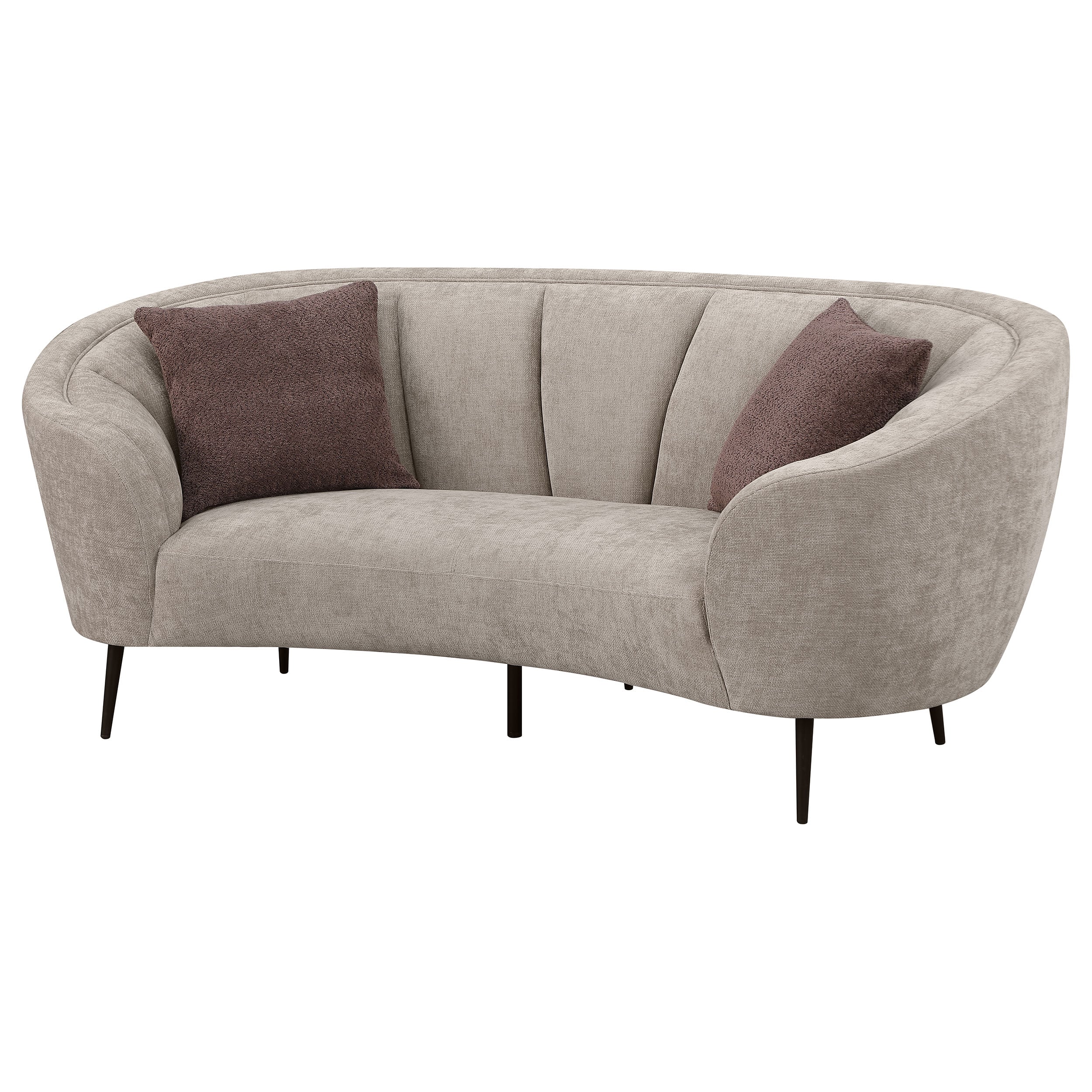 Coaster Ellorie Channel Back Curved Loveseat
