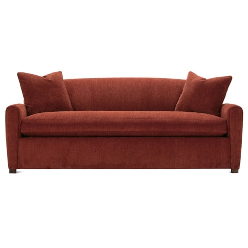 Transitional 73" Bench Sofa with Throw Pillows