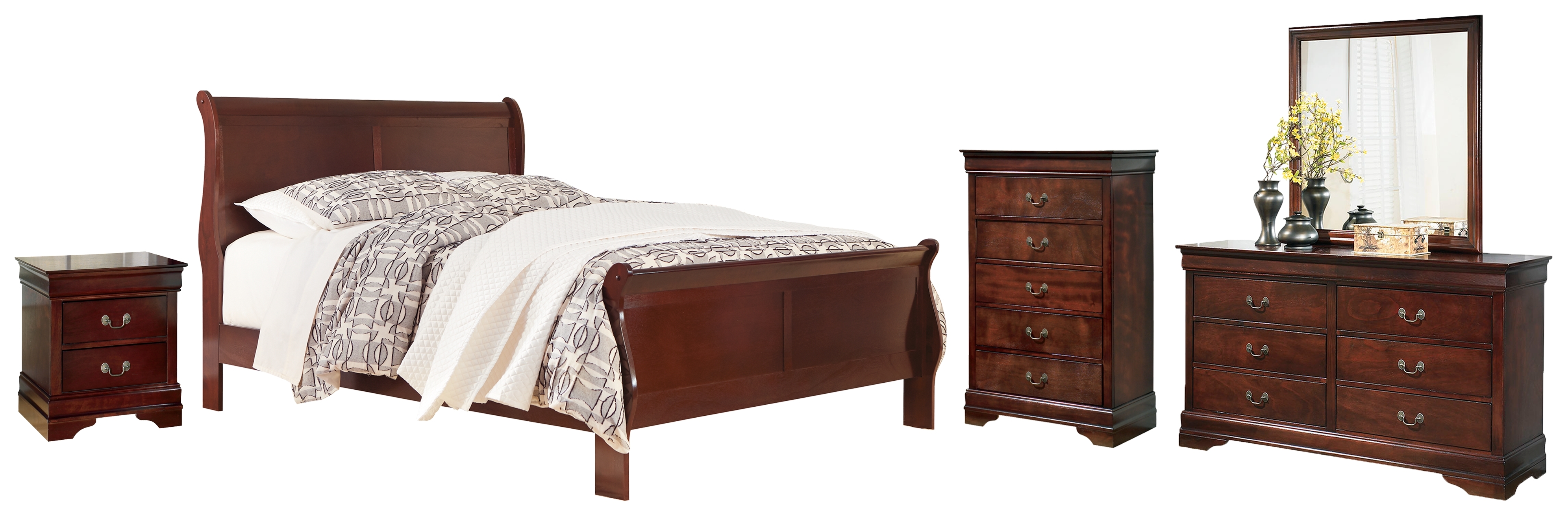 4pc King Sleigh Bedroom Set