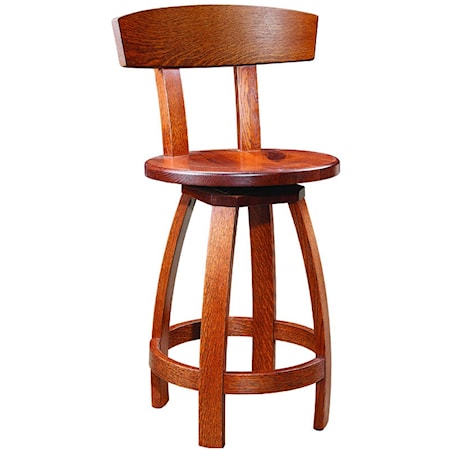 Bar Stool with Back and Swivel