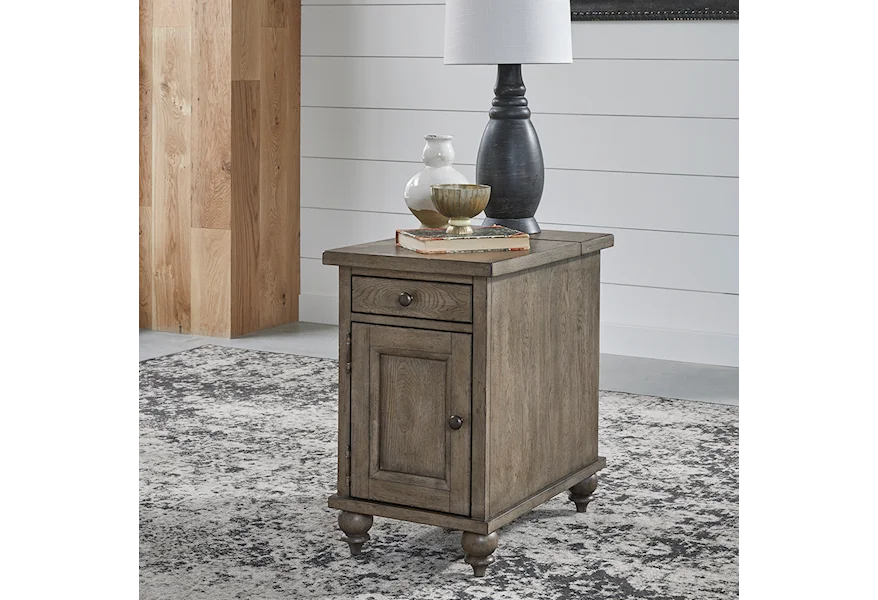 Americana Farmhouse Chairside Table by Liberty Furniture at Lynn's Furniture & Mattress
