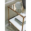 Signature Design by Ashley Antique Brass Accent Table