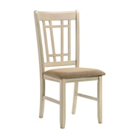 Rustic Lattice Back Dining Chair