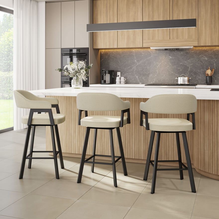 Upholstered Counter Height Swivel Stool