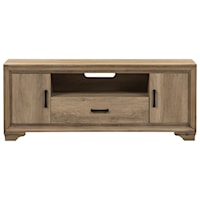 Farmhouse Storage TV Console with Adjustable Shelves