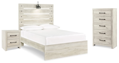 Full Panel Bed, Chest And Nightstand
