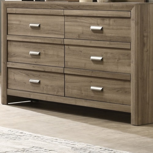 6-Drawer Dresser with Center Drawer Guides