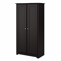 Cabot Tall Storage Cabinet with Doors in Espresso Oak