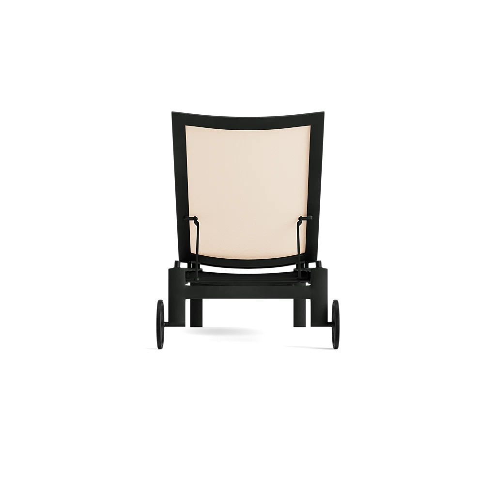 Adj. Lay-Flat Sling Chaise Lounge w/Wheels