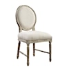 Emerald Interlude Upholstered Side Chair White Linen