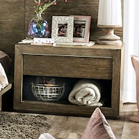 Transitional Nightstand with Felt-Lined Top Drawers