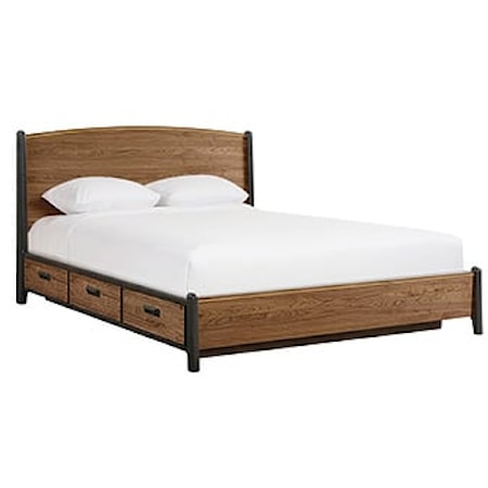 King Curved Panel Storage Bed