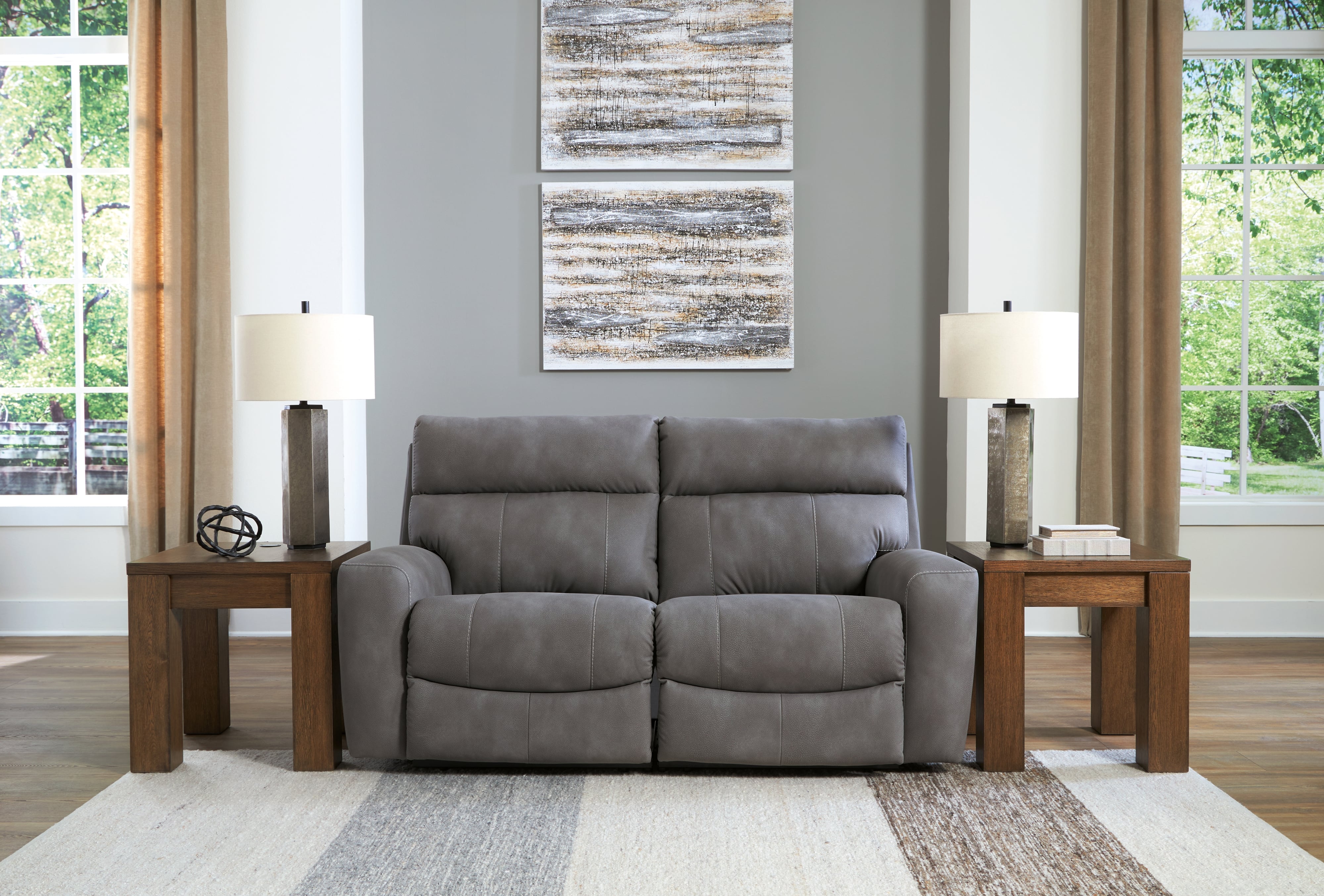 2-Piece Power Reclining Sectional Loveseat