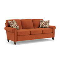 Transitional 3-Seat Sofa with Rolled Arms