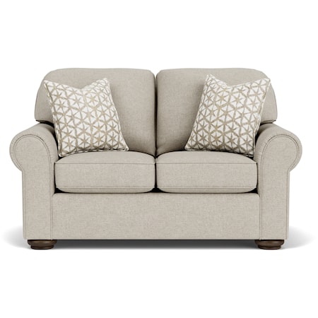 Traditional Loveseat with Rolled Arms