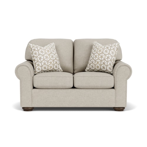 Traditional Loveseat with Rolled Arms
