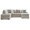 Benchcraft Calnita Sectional with 2 Chaises