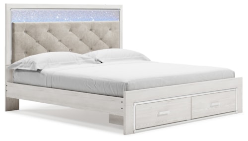 King Upholstered Storage Bed