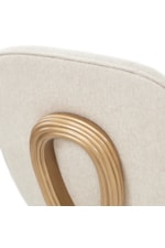 Michael Amini Camellia Field Modern Glam Upholstered Vanity Chair