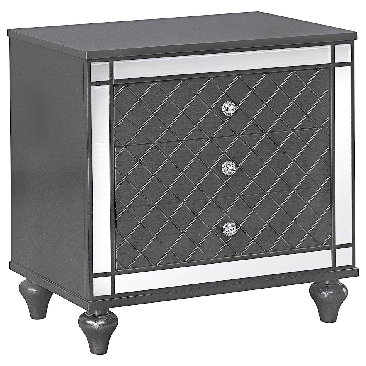 Crown Mark Refino 3-Drawer Nightstand