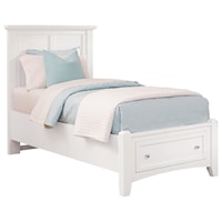 Transitional Twin Mansion Storage Bed with 1 Drawer