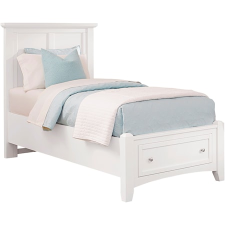 Transitional Twin Mansion Storage Bed with 1 Drawer