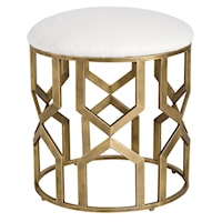 Trellis Geometric Accent Stool