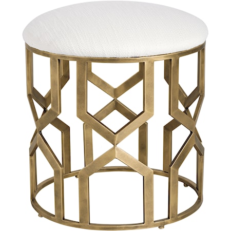 Trellis Geometric Accent Stool