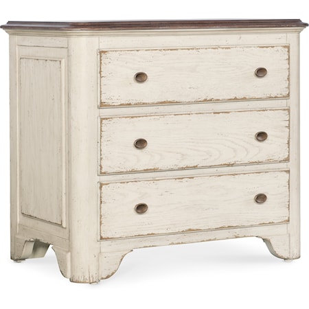 Traditional 3-Drawer Nightstand with Self-Closing Drawers